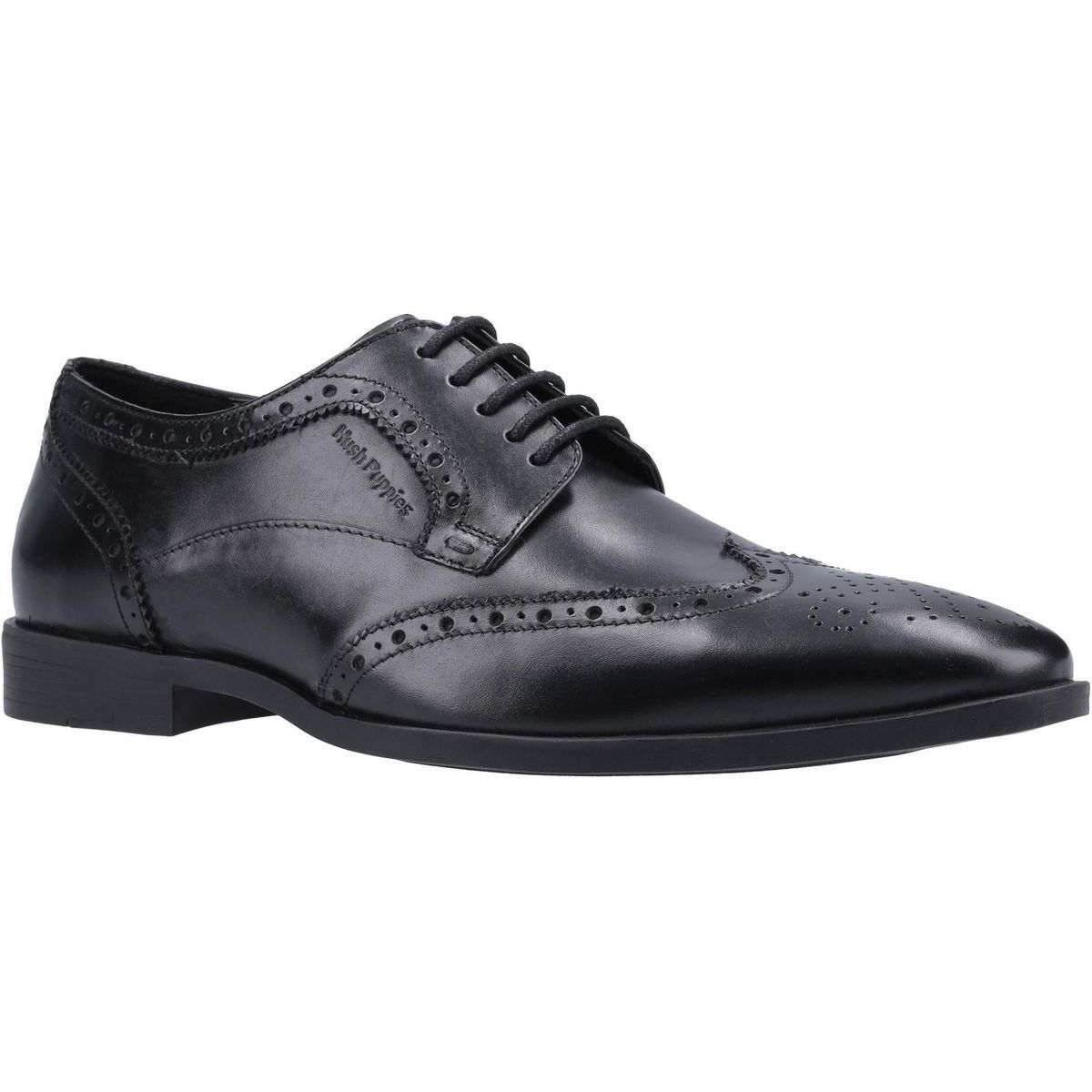 Hush Puppies Herren Leder Brogues (Schwarz)
