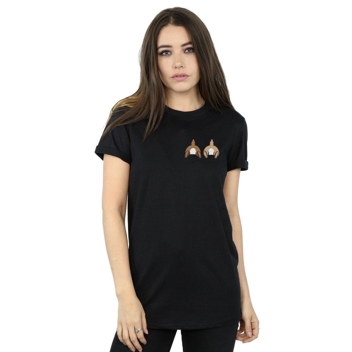 Verspieltes Chip und Chap Grafik-Shirt