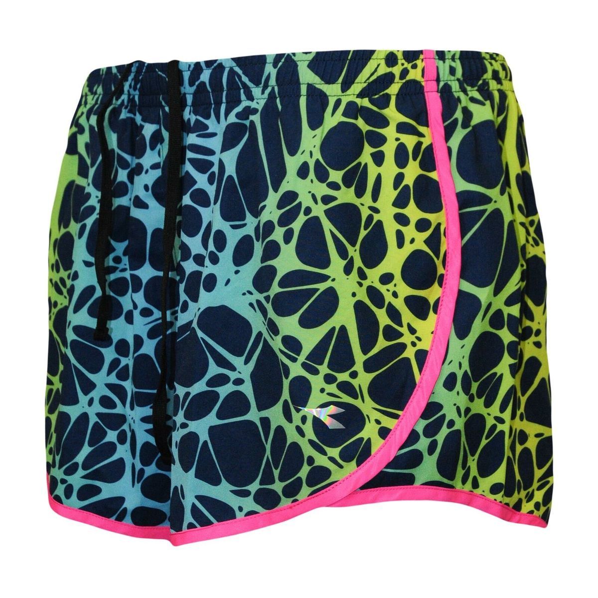 Bedruckte Laufshorts mit Kontrastbesatz