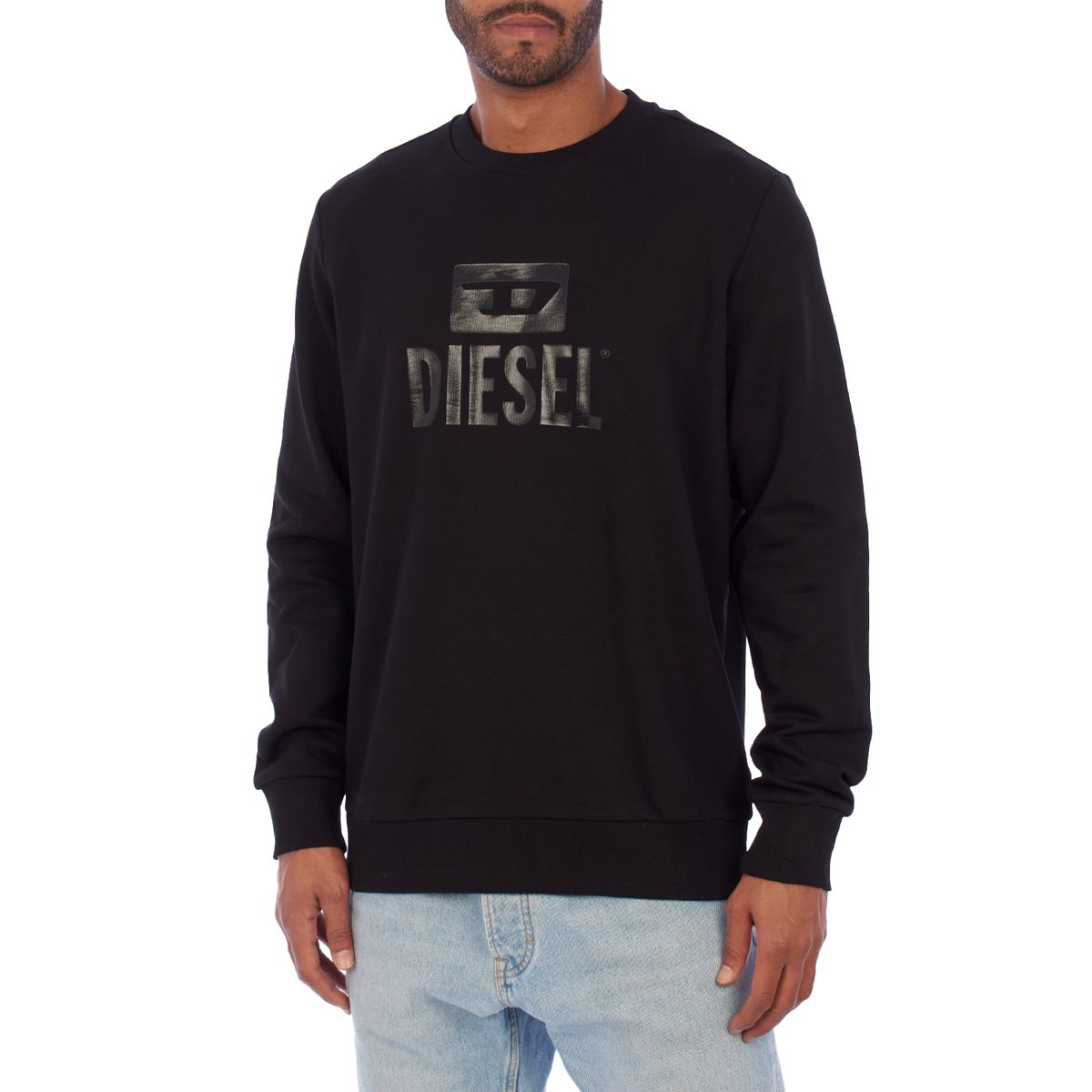 Baumwoll-Sweatshirt mit Rundhalsausschnitt und Grafikdruck