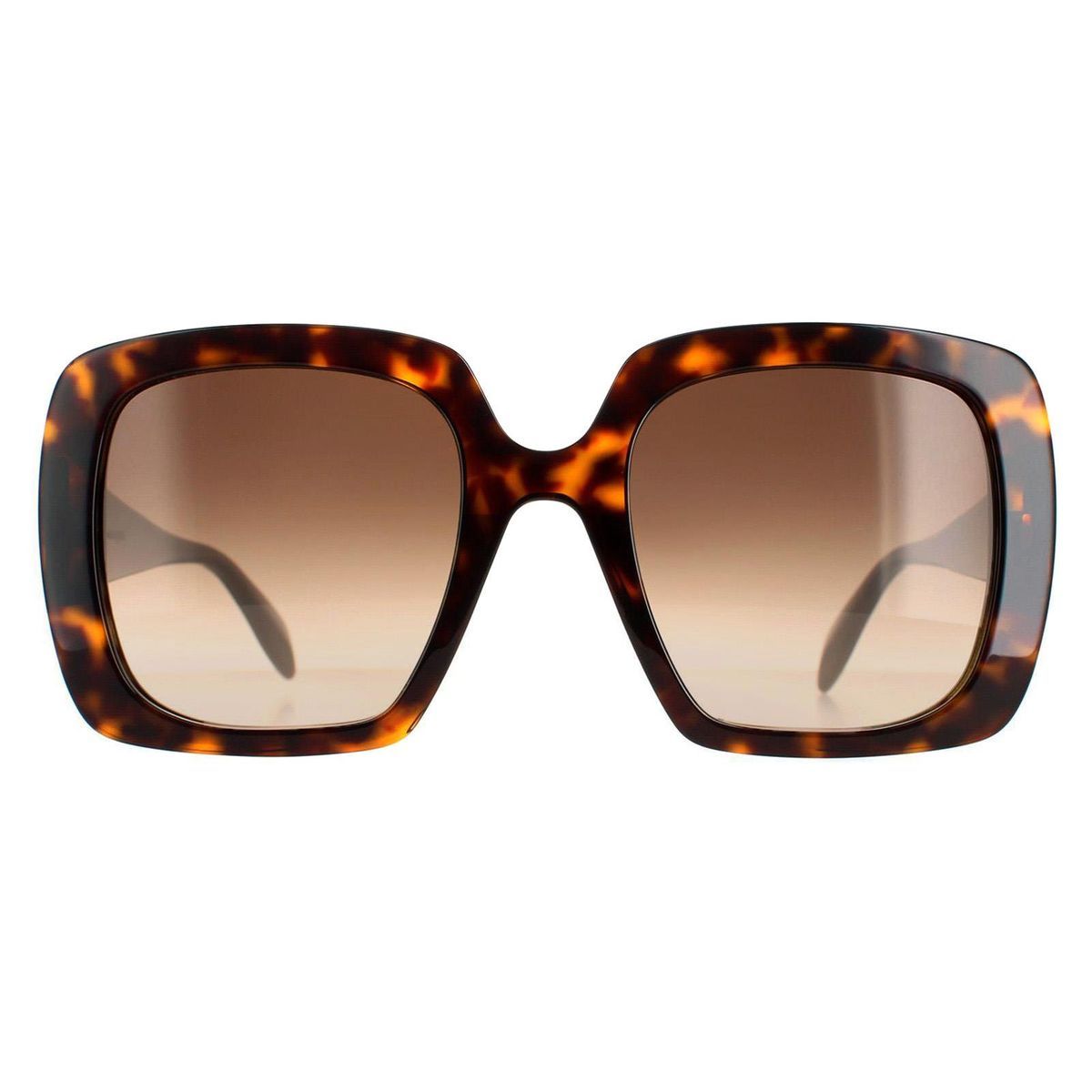 Übergroße quadratische Schildpatt-Sonnenbrille