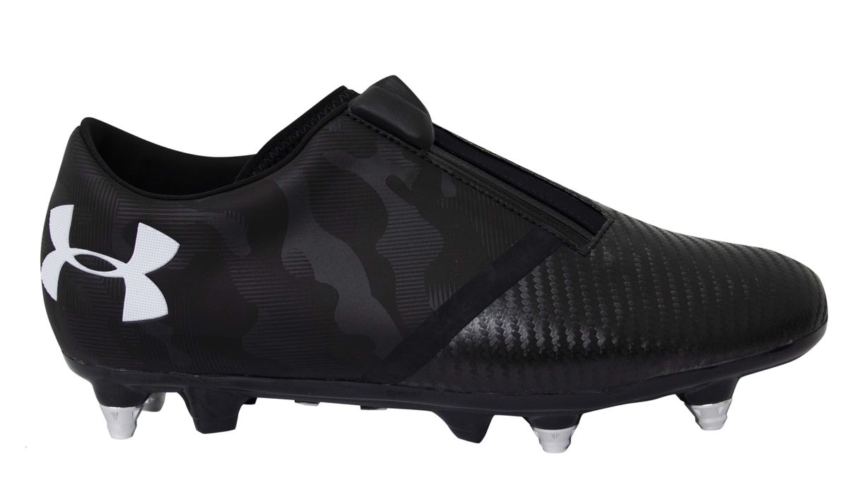 Schwarzer Hybrid Soft Ground Fußballschuh