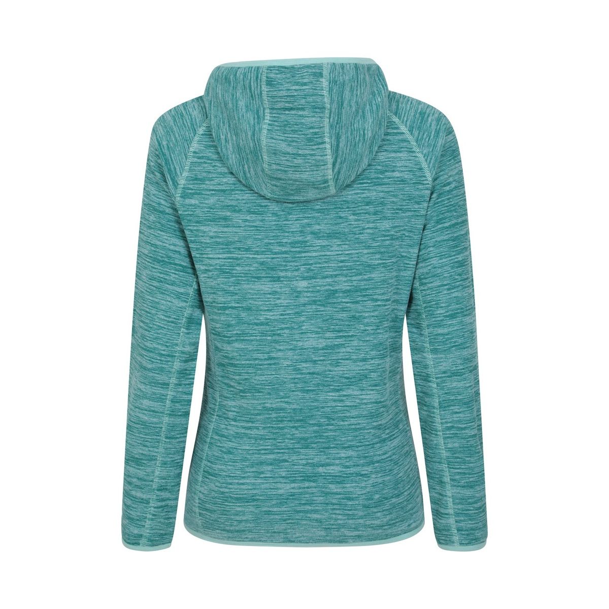 Melange-Microfleece-Hoodie mit Reißverschluss