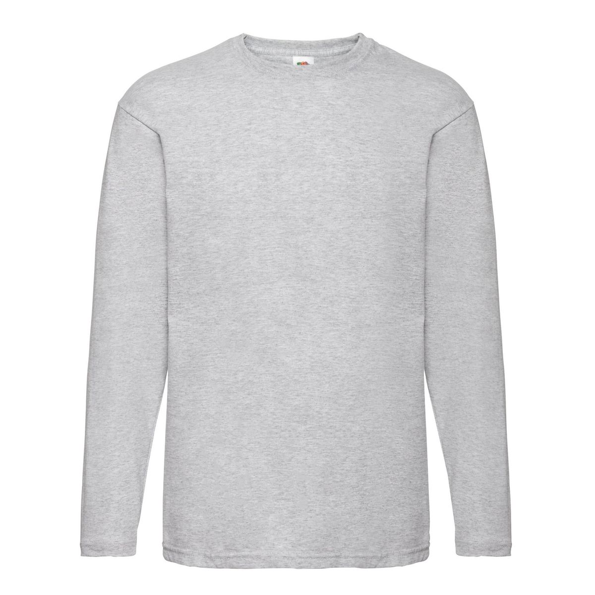 Herren Langarmshirt in Grau meliert