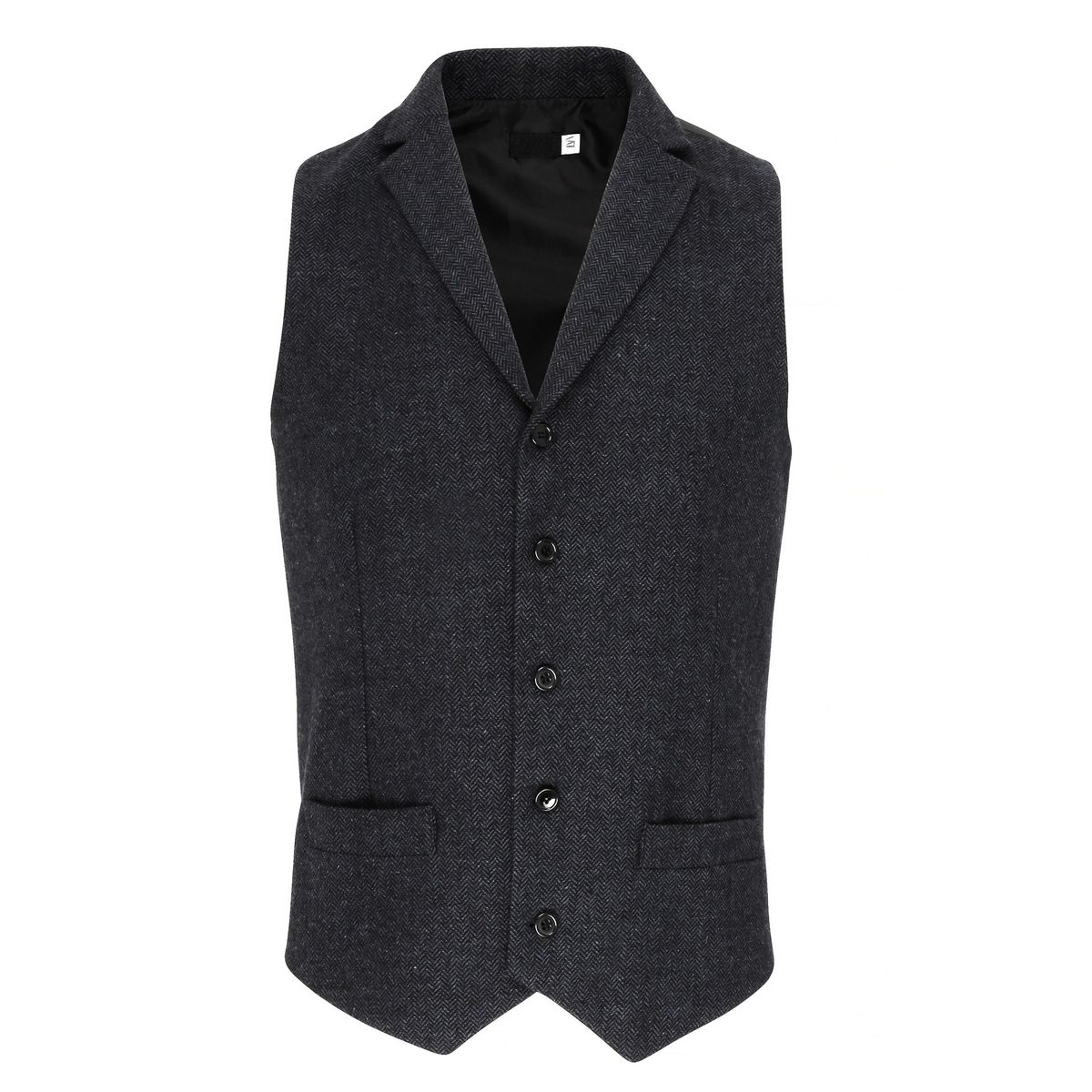 Herren Tweed Anzug Weste mit Fischgrätenmuster