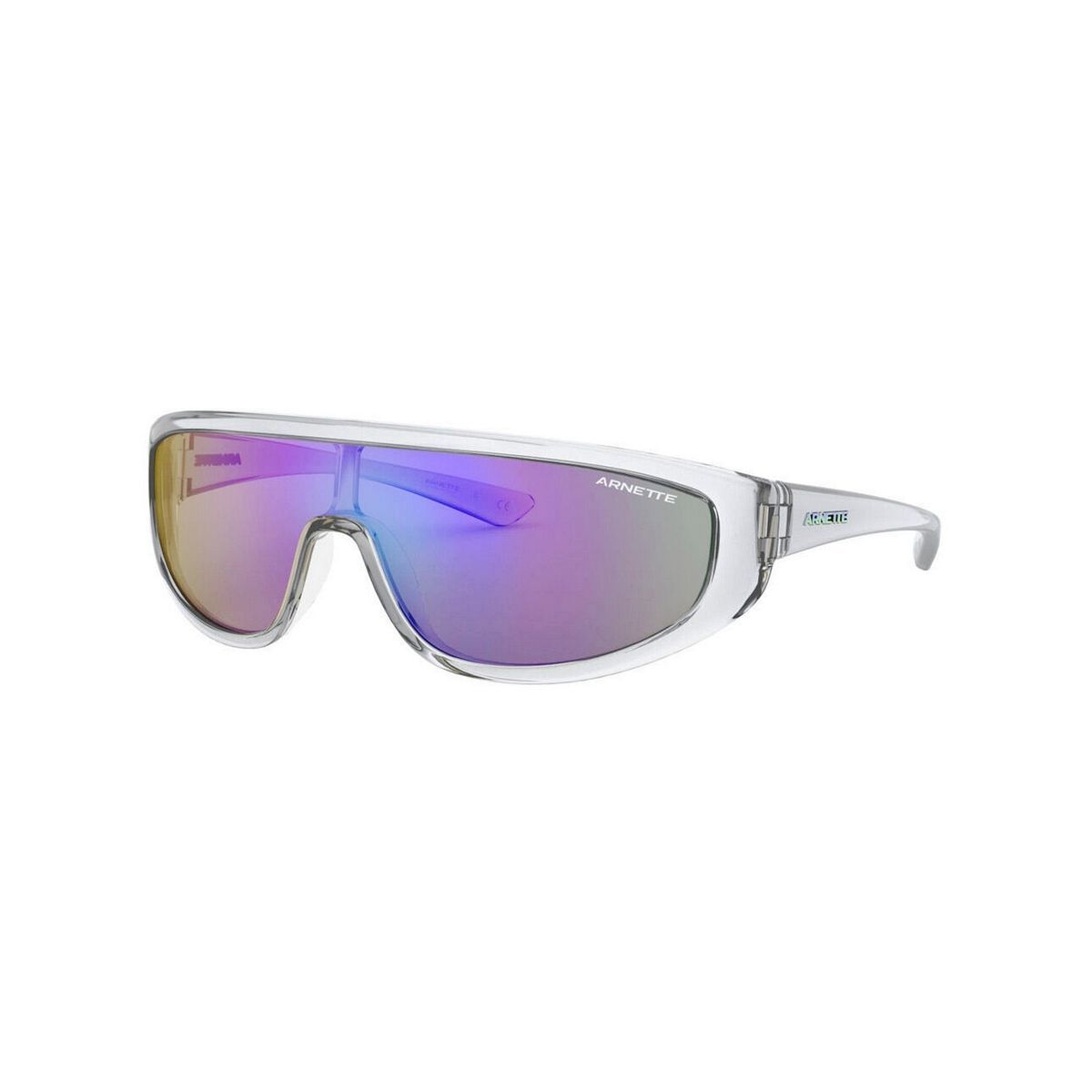 Transparente übergroße Schild-Sonnenbrille