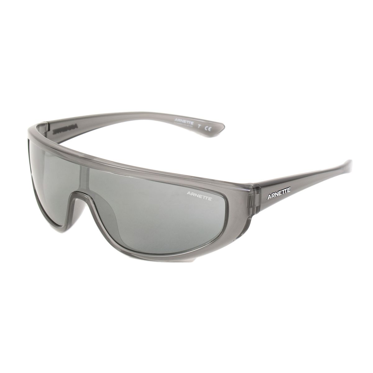 Transparente übergroße Schild-Sonnenbrille