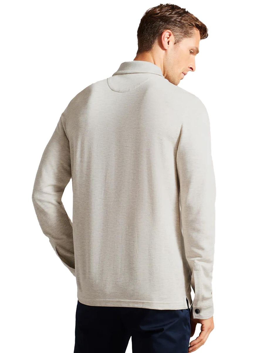 Langarm-Poloshirt mit Viertelreißverschluss