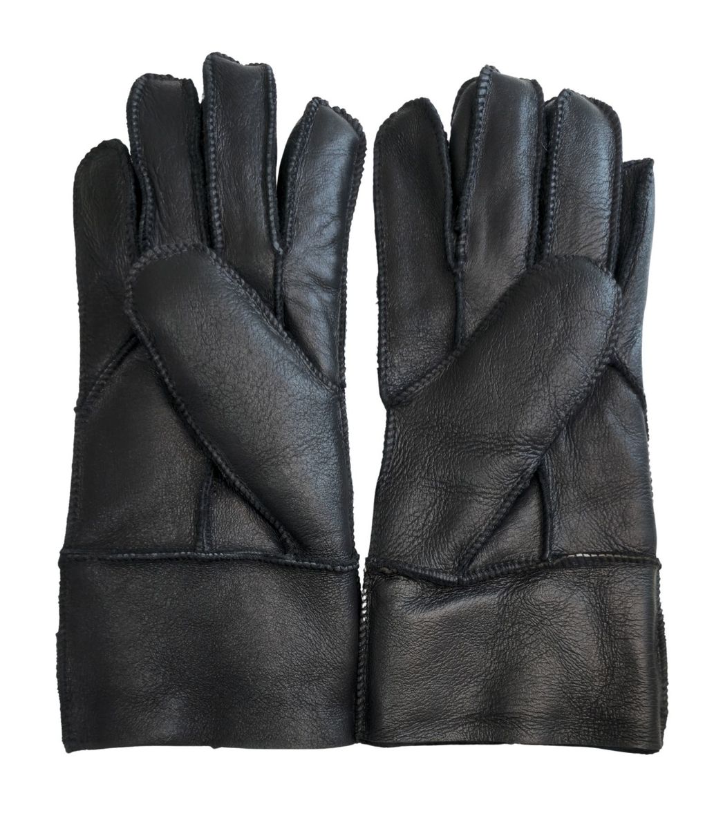 Lammfellhandschuhe mit Sichtnähten