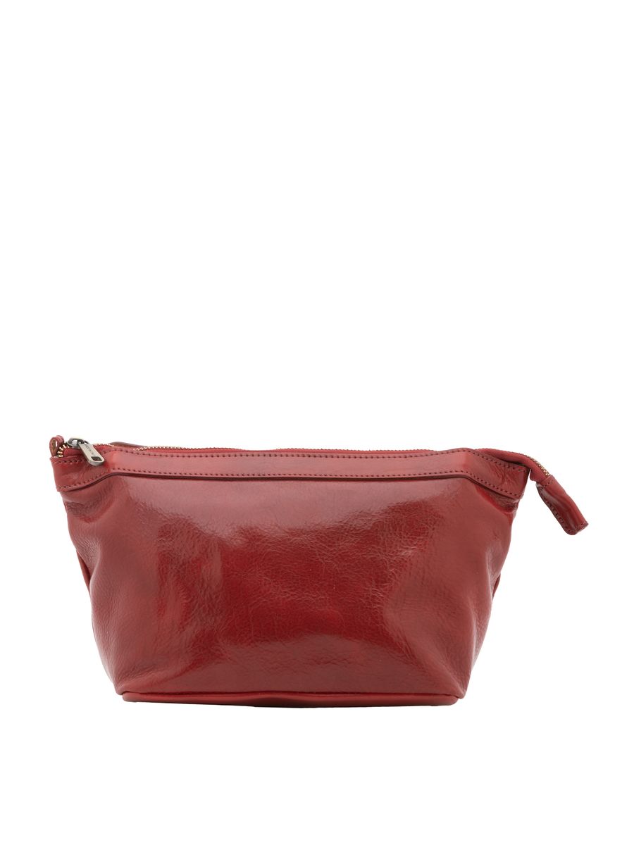 Leder-Kosmetiktasche mit Reißverschluss