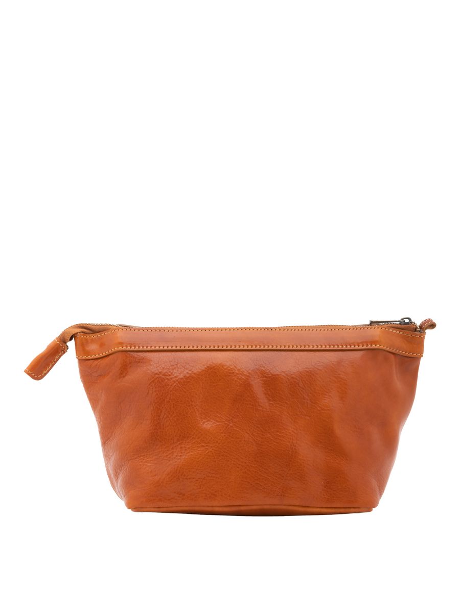 Leder-Kosmetiktasche mit Reißverschluss