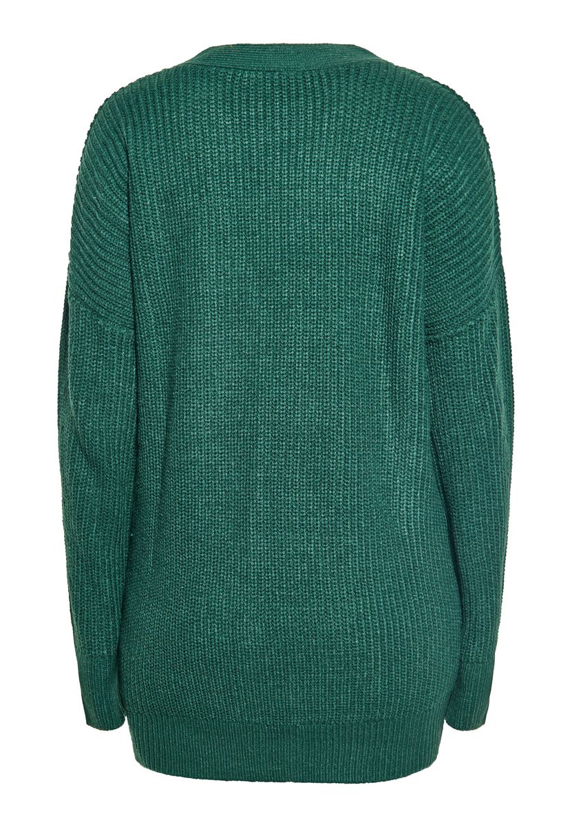 Oversize-Strickjacke mit V-Ausschnitt