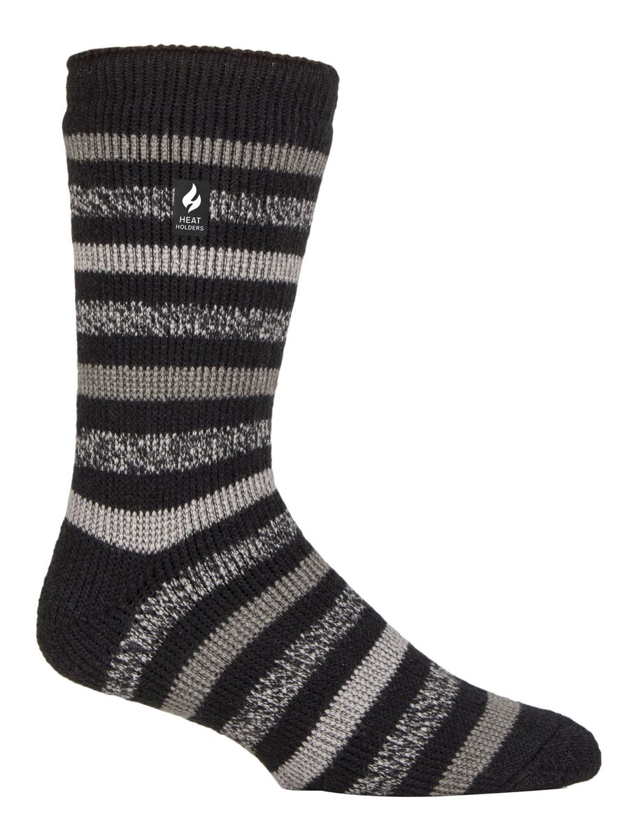 Wärmehalter - Herren extra dicke Thermosocken für den Winter | Warme flauschige Fleece Isolierte Socken | Geschenke für Männer - Schwarz (Dublin)