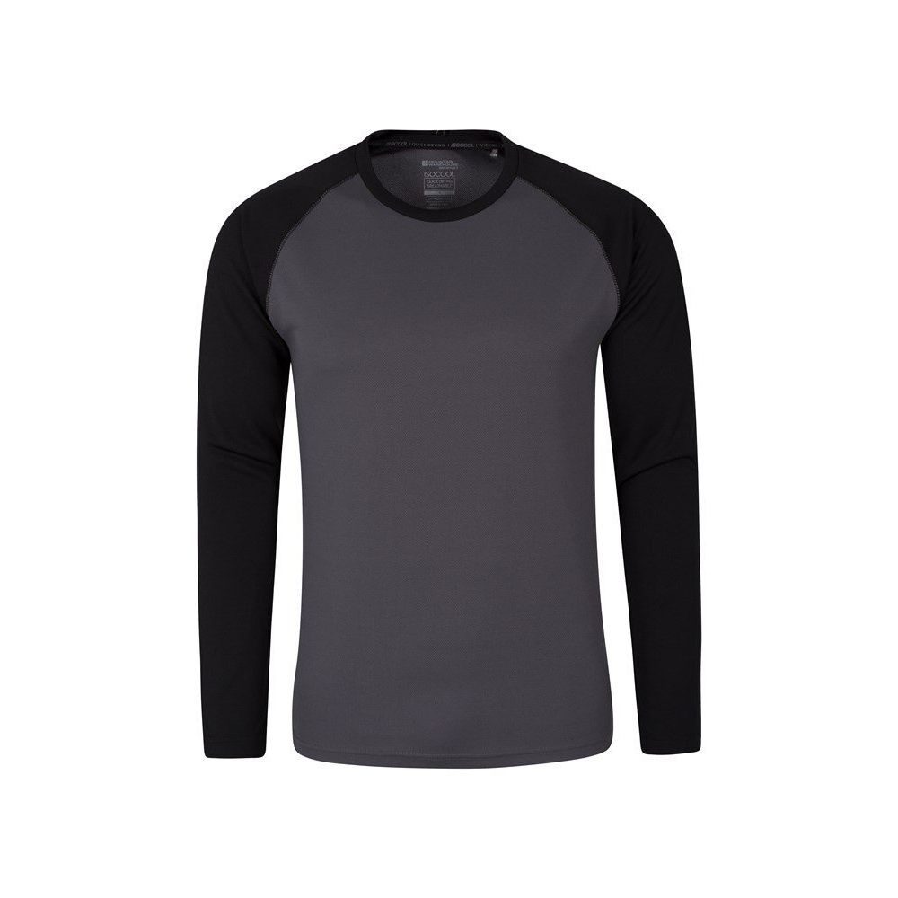 Mountain Warehouse Herren Endurance Langarm T-Shirt (Schwarz)