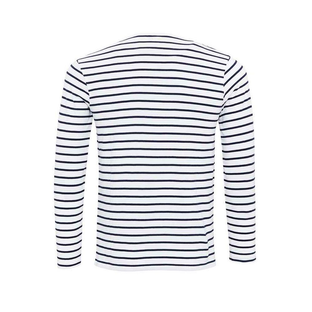 Gestreiftes Langarm-Henley-Shirt