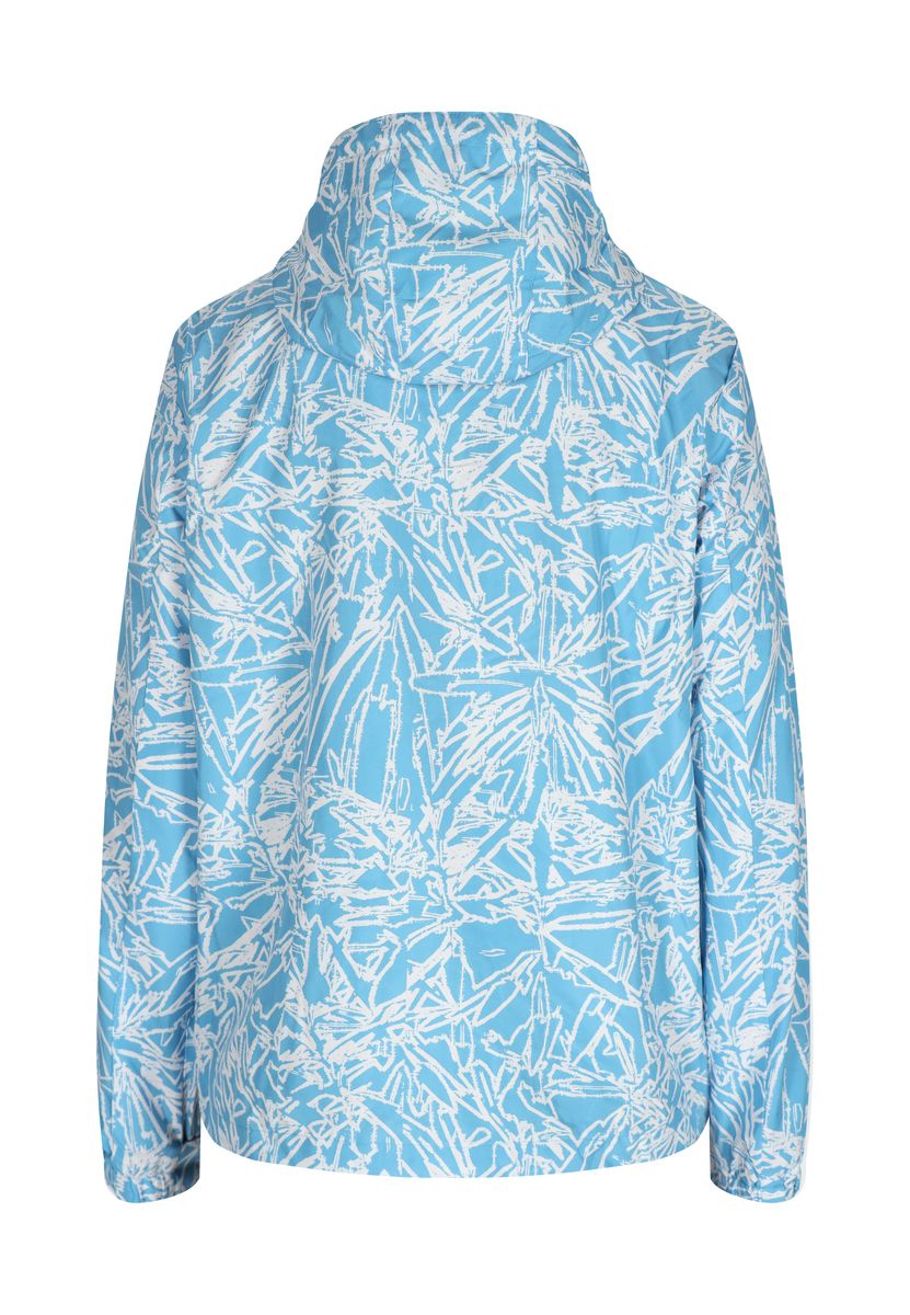 Windjacke mit Kapuze und geometrischem Muster