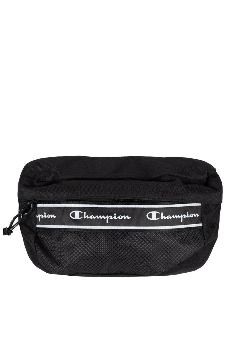 Schwarze Gürteltasche mit Logo-Detail