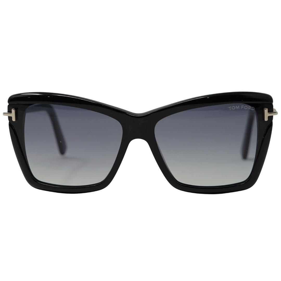 Quadratische Cat-Eye-Sonnenbrille mit Farbverlaufsgläsern