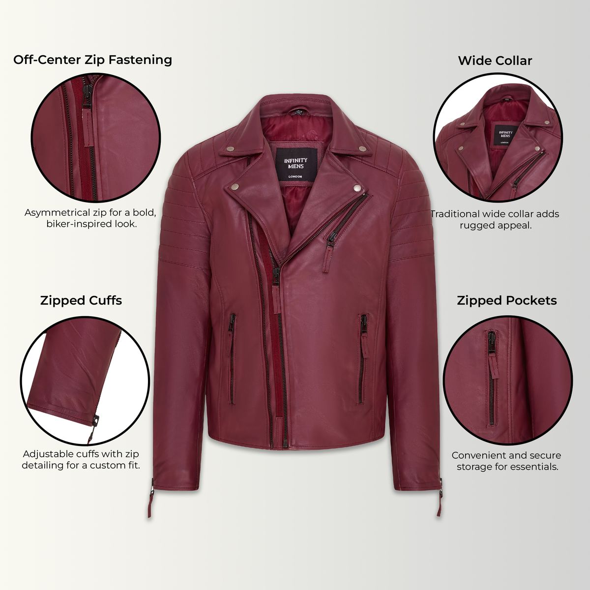Bikerjacke im Brando-Stil