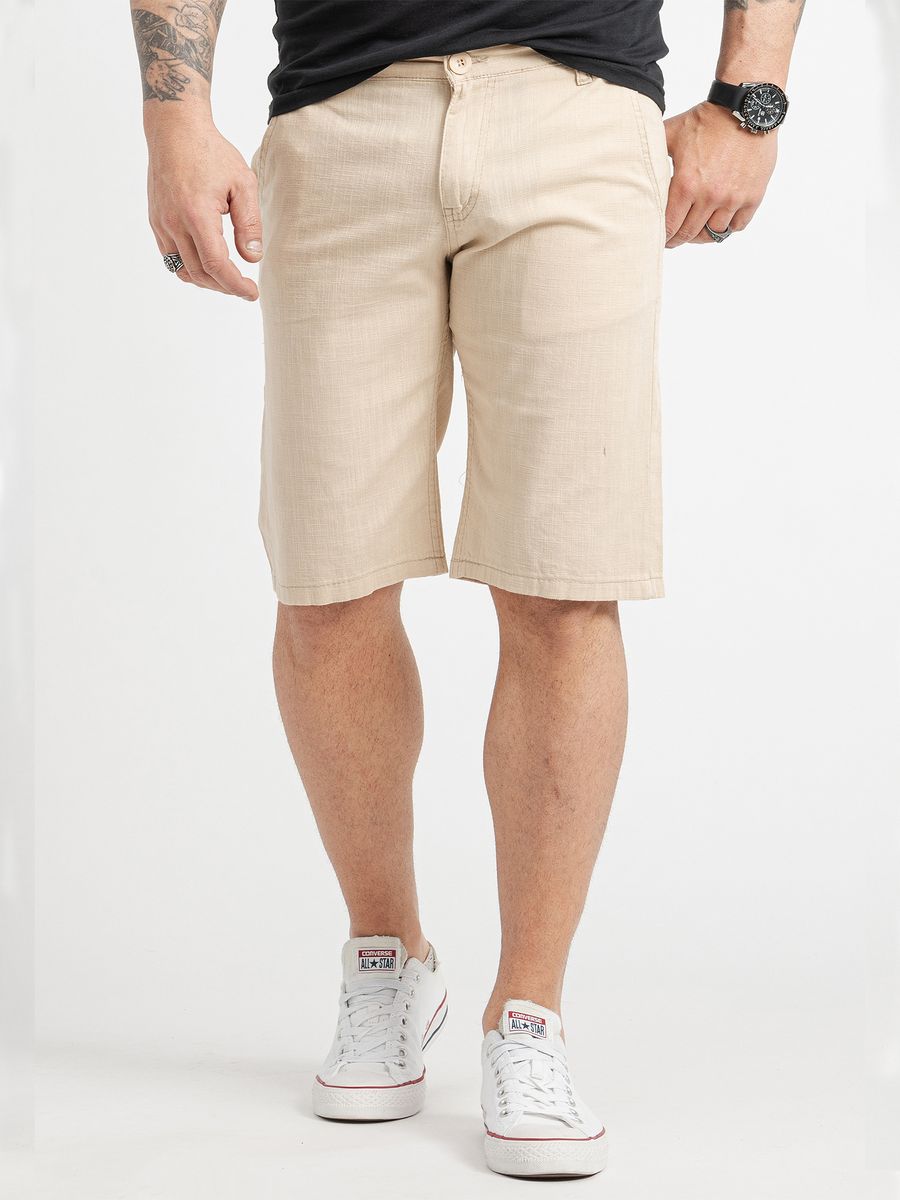 Herren-Bermuda-Shorts aus lässigem Leinen