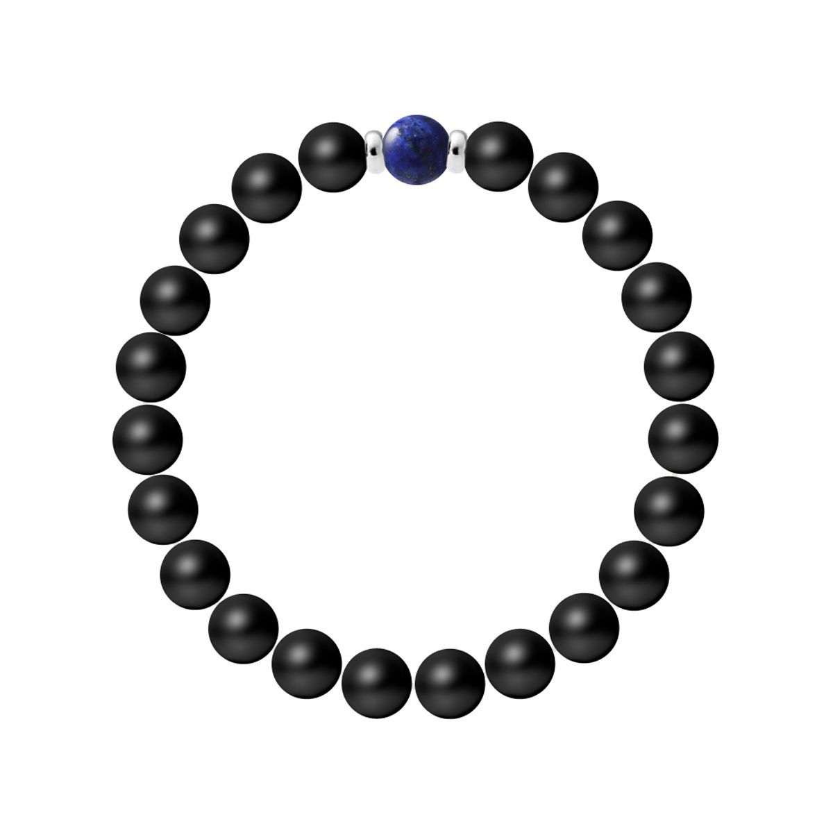 Elastisches Perlenarmband mit Natursteinen