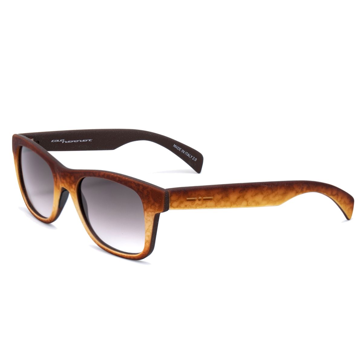 Eckige braune Unisex-Sonnenbrille