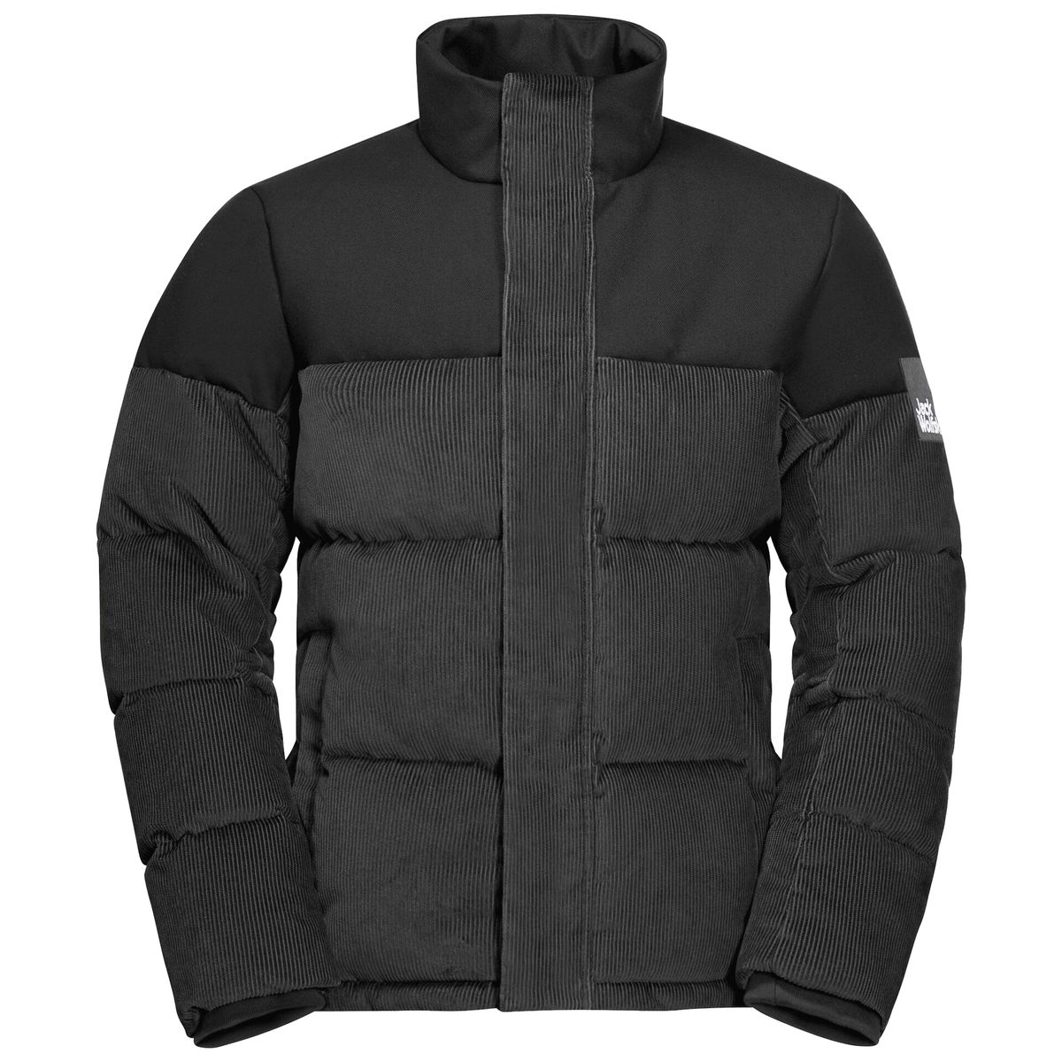 Cordjacke mit Stehkragen und Polsterung