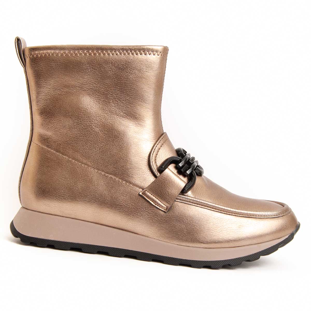 Metallic Slipper-Stil Stiefeletten