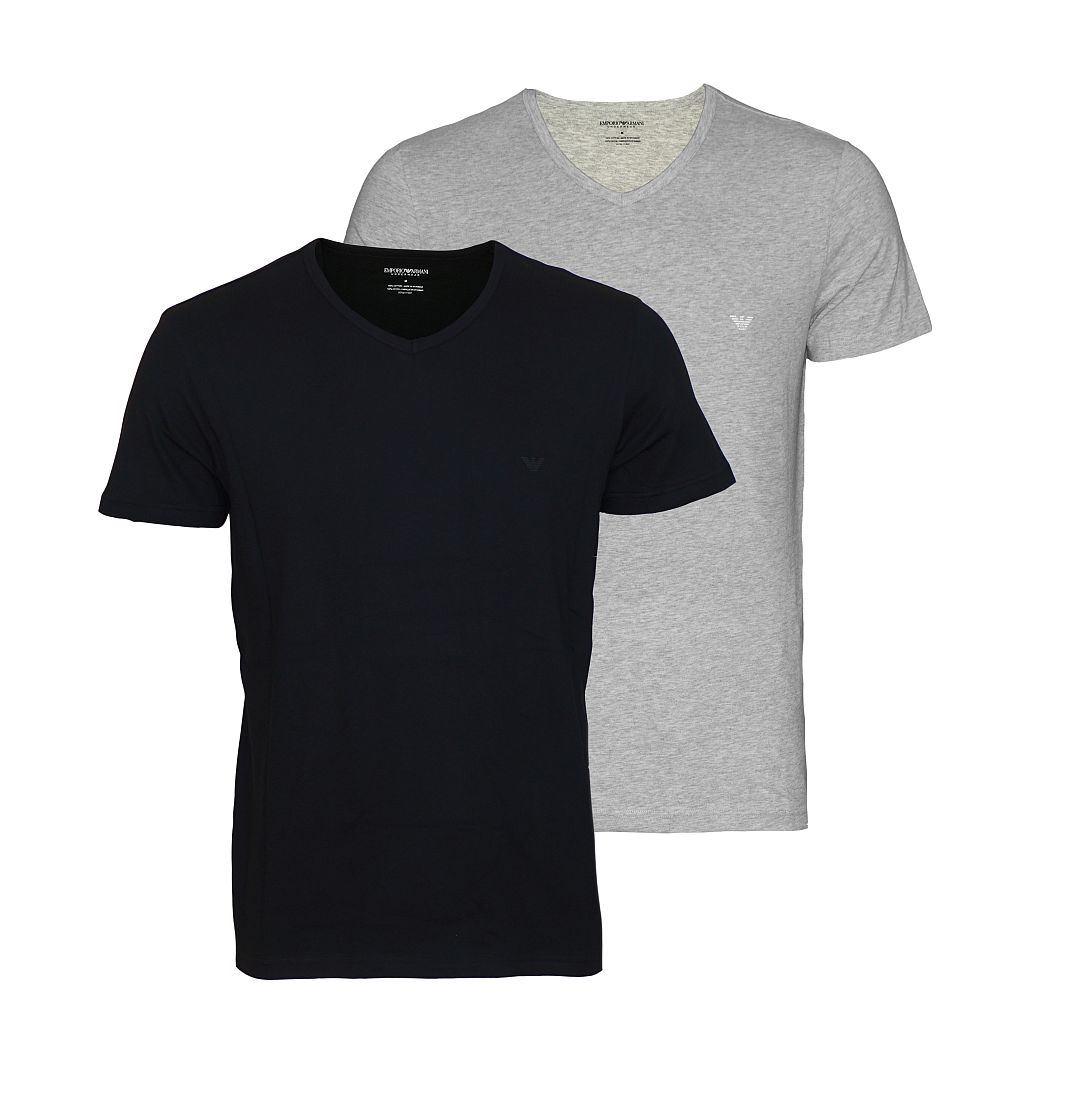 Basic V-Ausschnitt Baumwoll T-Shirt Set