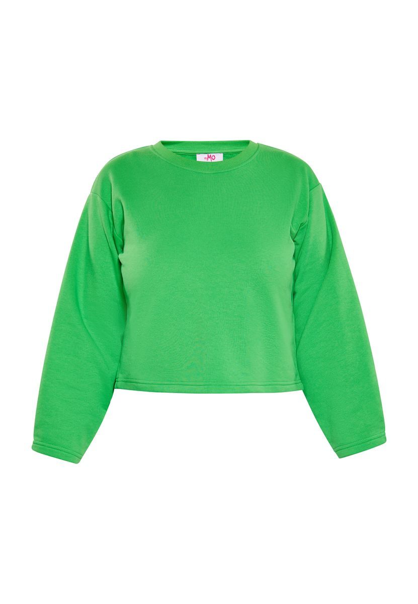 Cropped Strick-Sweatshirt mit langen Ärmeln