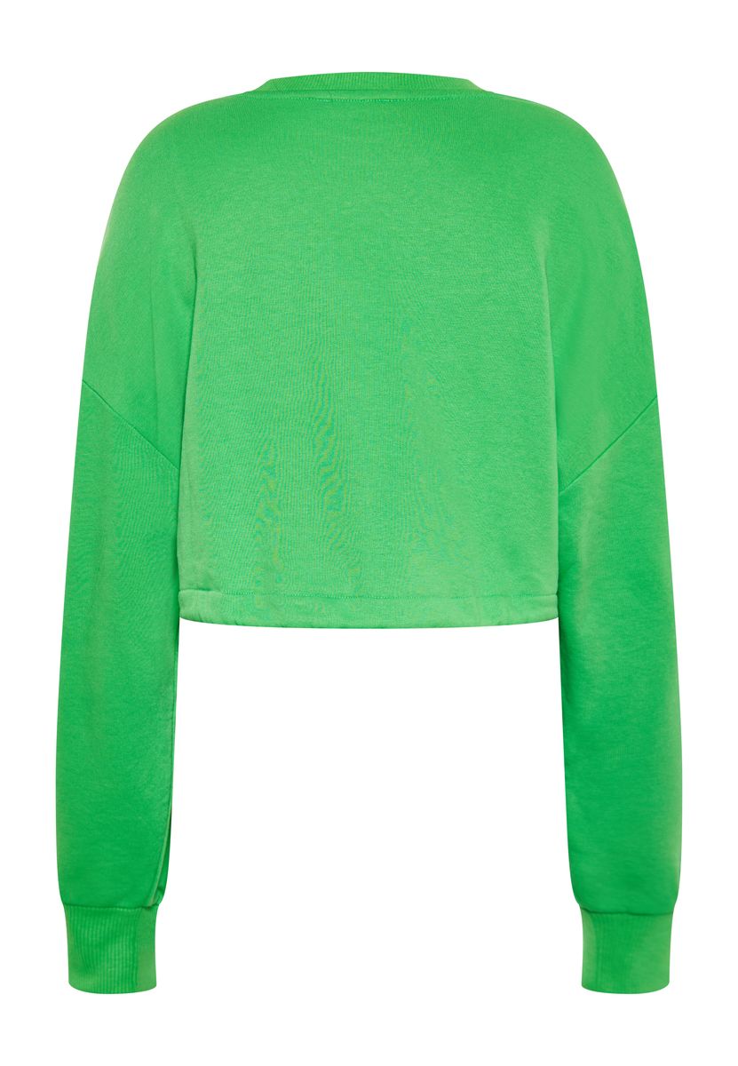 Kurzes Sweatshirt mit Rundhalsausschnitt