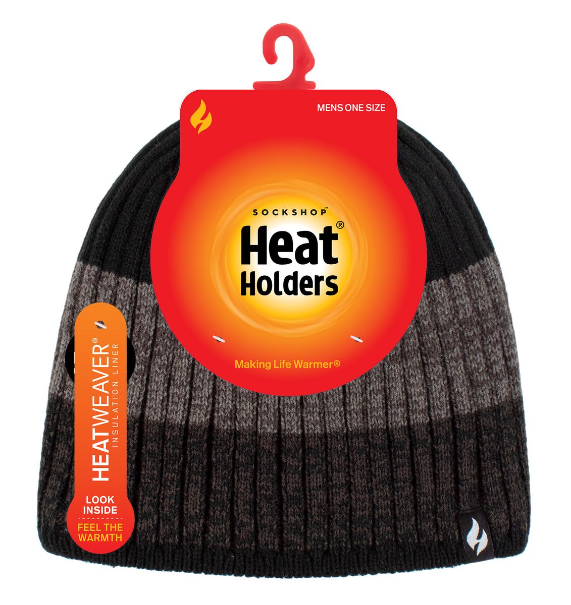 Thermische fleecegefütterte gestreifte Strickmütze