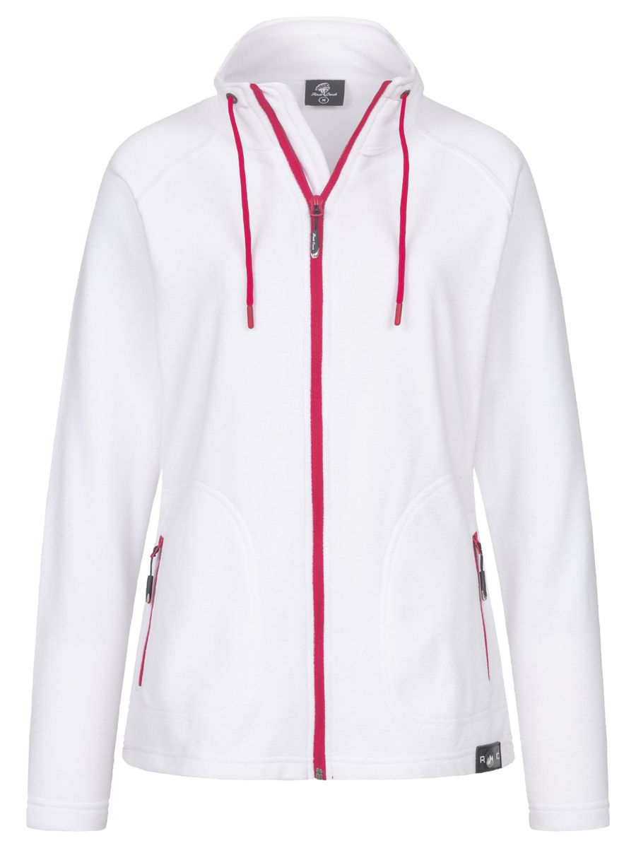 Fleecejacke mit Reißverschluss und Kapuze