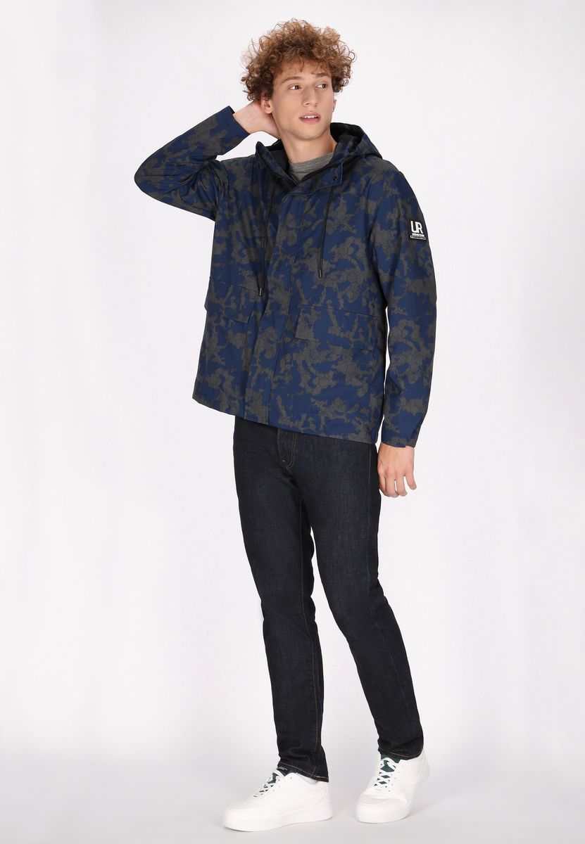 Gemusterter Urban-Anorak mit Kapuze