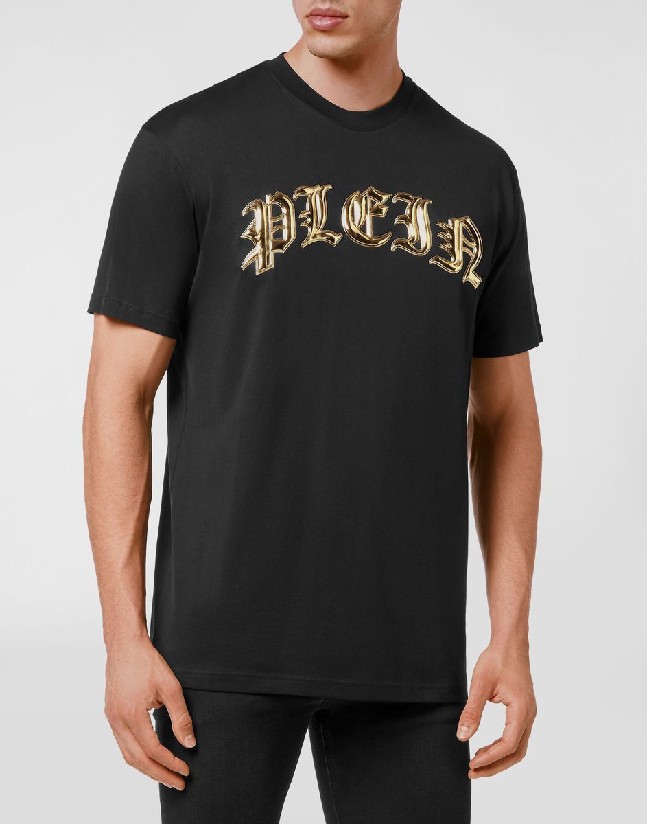 Gothic T-Shirt mit Metallic-Grafik