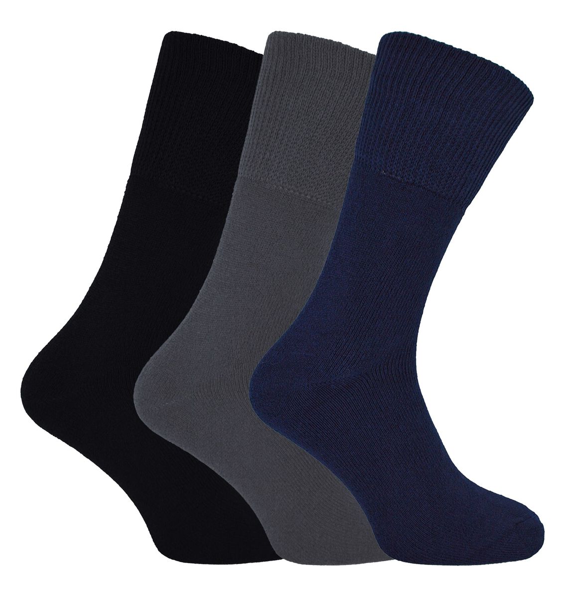 Bambus-Thermosocken für den Winter | THMO | Herren- & Damengrößen | Warme dicke Bambussocken - Schwarz-Marine-Grau
