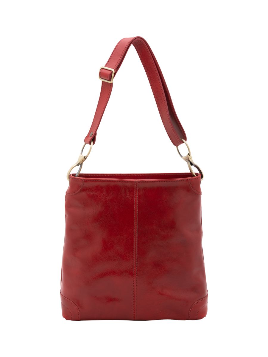 Elegante Leder Umhängetasche, Grün