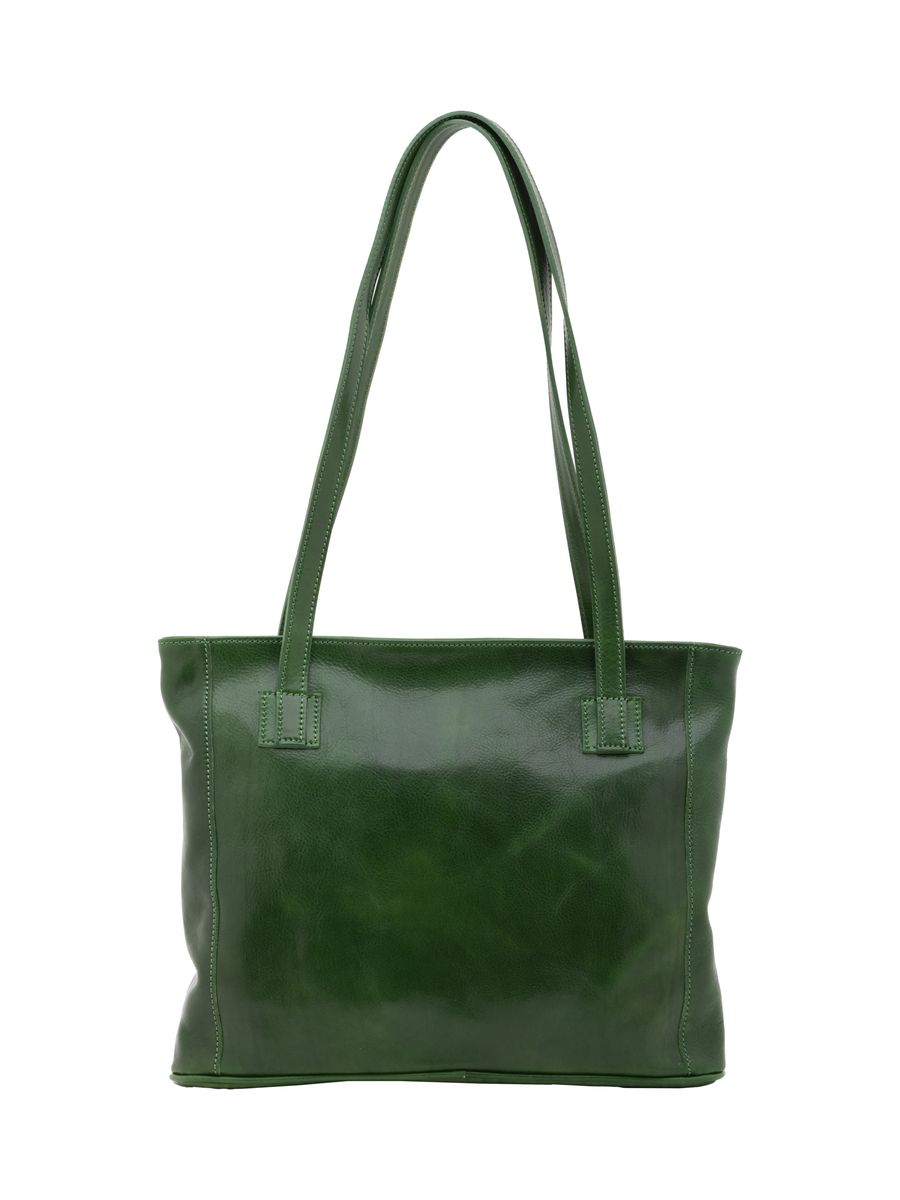 Elegante Leder Umhängetasche, Grün