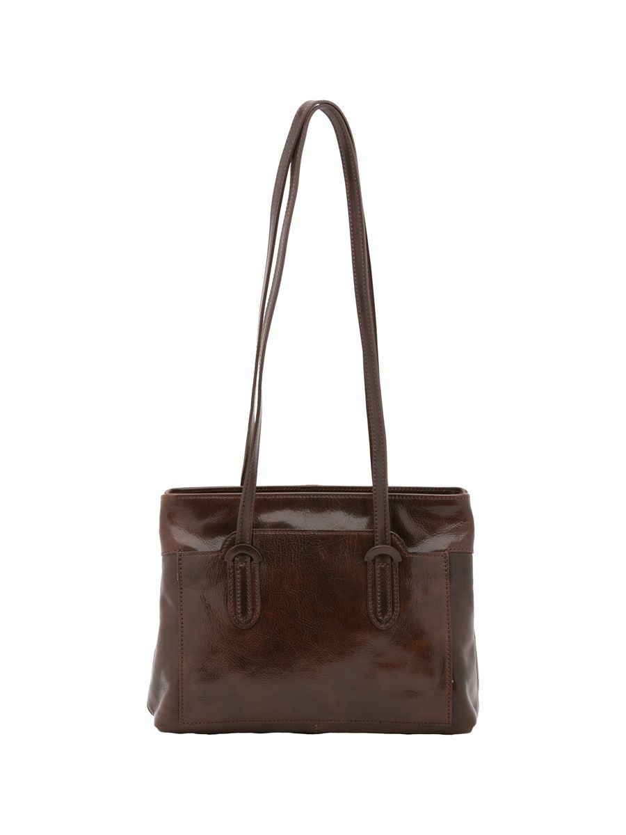 Elegante Leder Umhängetasche, Grün