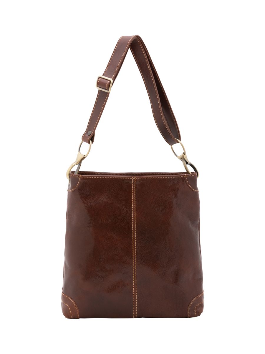 Elegante Leder Umhängetasche, Grün