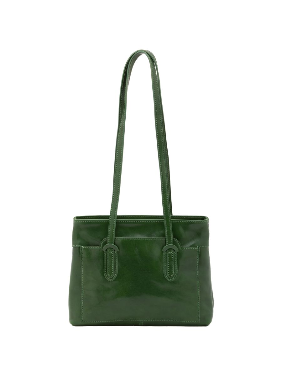 Elegante Leder Umhängetasche, Grün