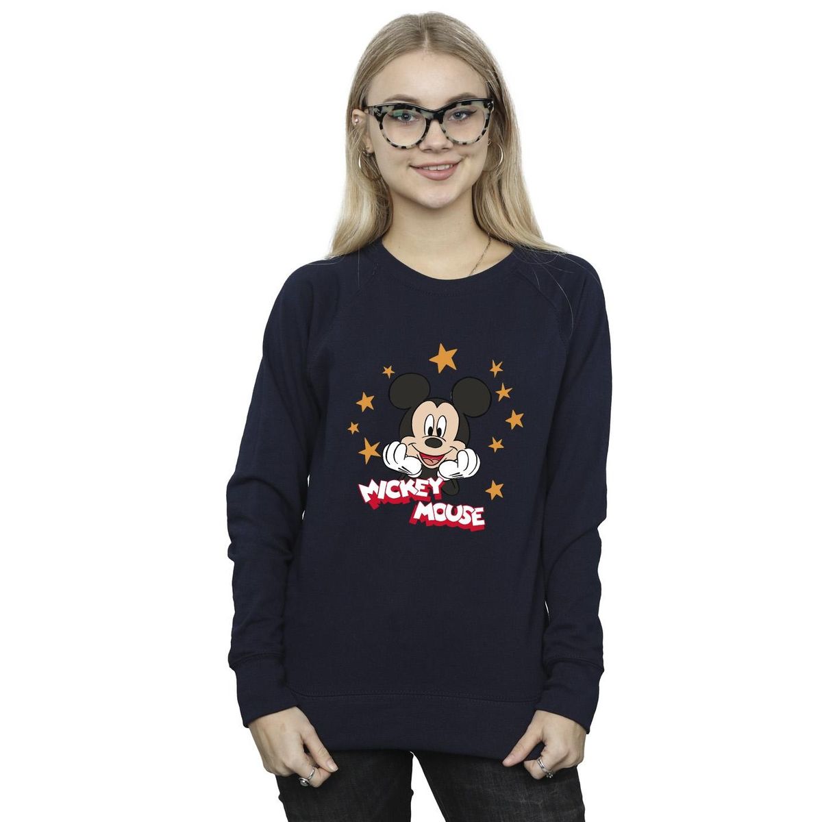 Mickey Mouse Grafik-Sweatshirt mit Rundhalsausschnitt