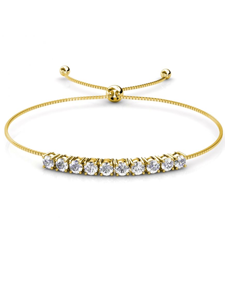 Elegantes goldfarbenes Kristall-Schmuckset