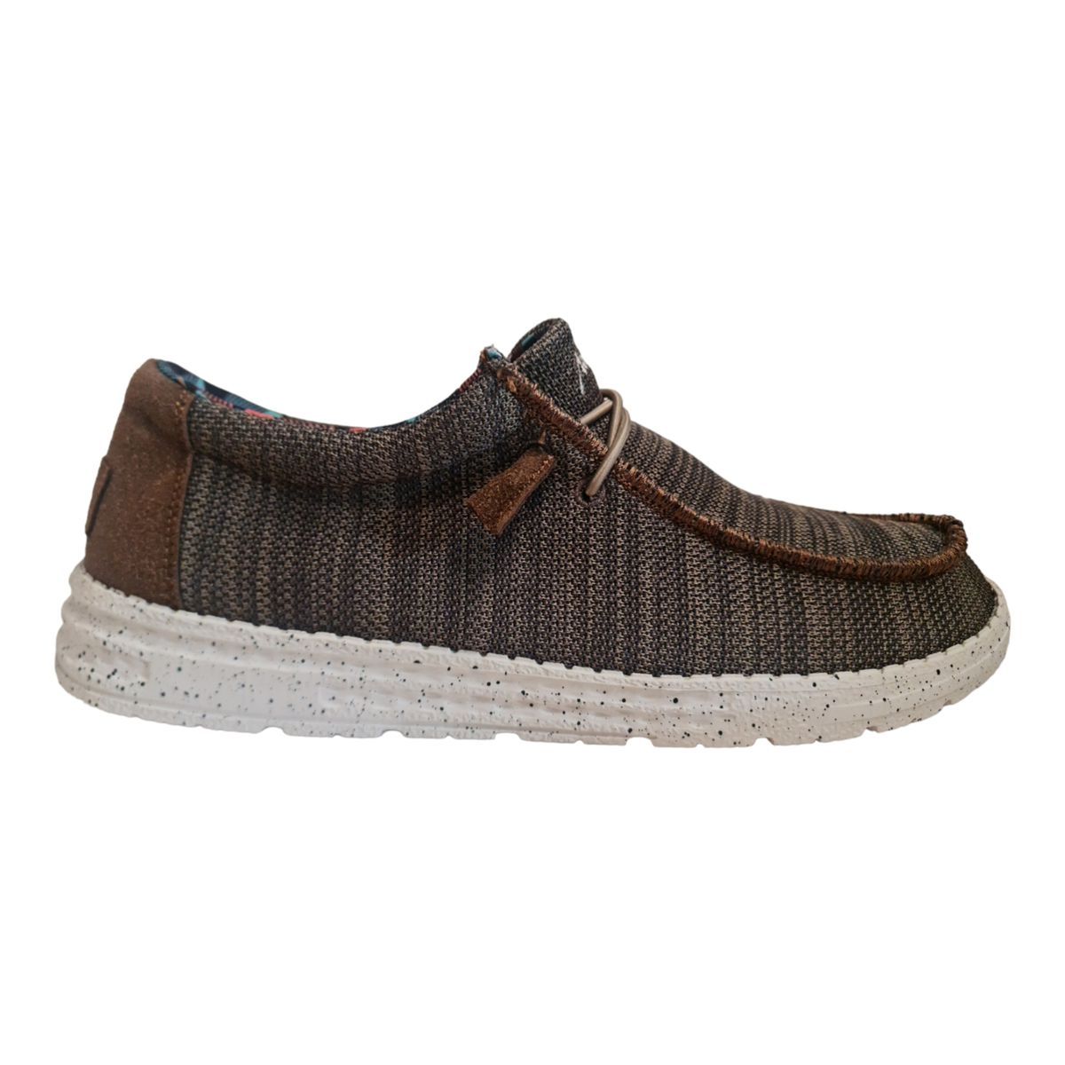 Herren Brauner Strick-Slipper