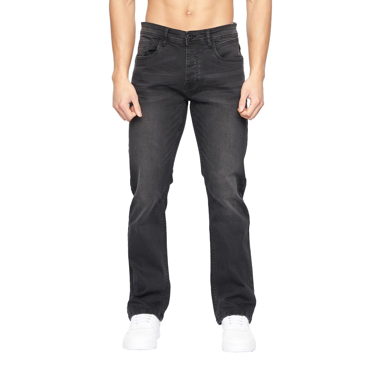 Herren Bootcut Jeans in dunkler Waschung