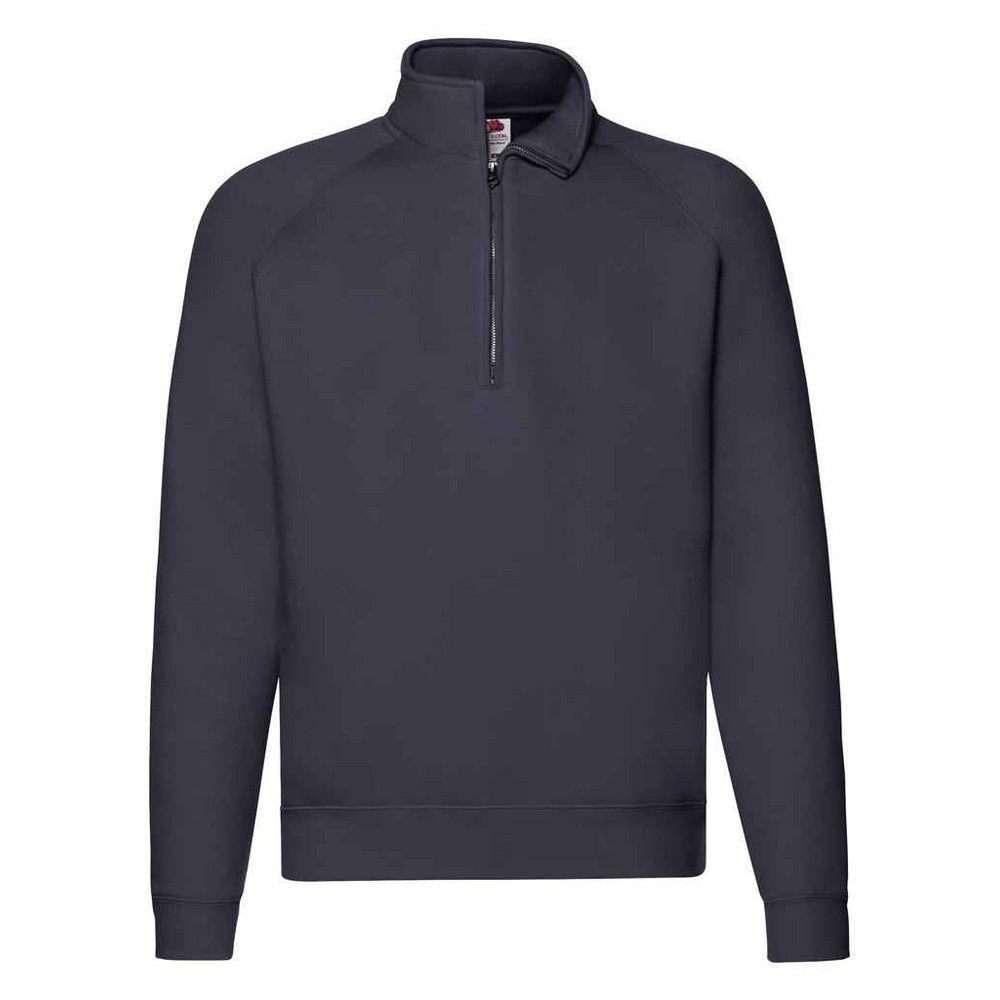 Herren-Raglan-Sweatshirt mit halbem Reißverschluss