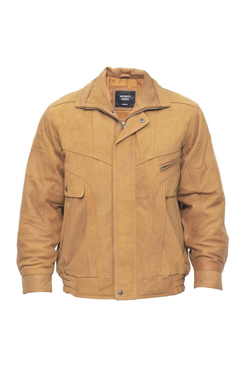 Klassische Harrington Leder-Bomberjacke