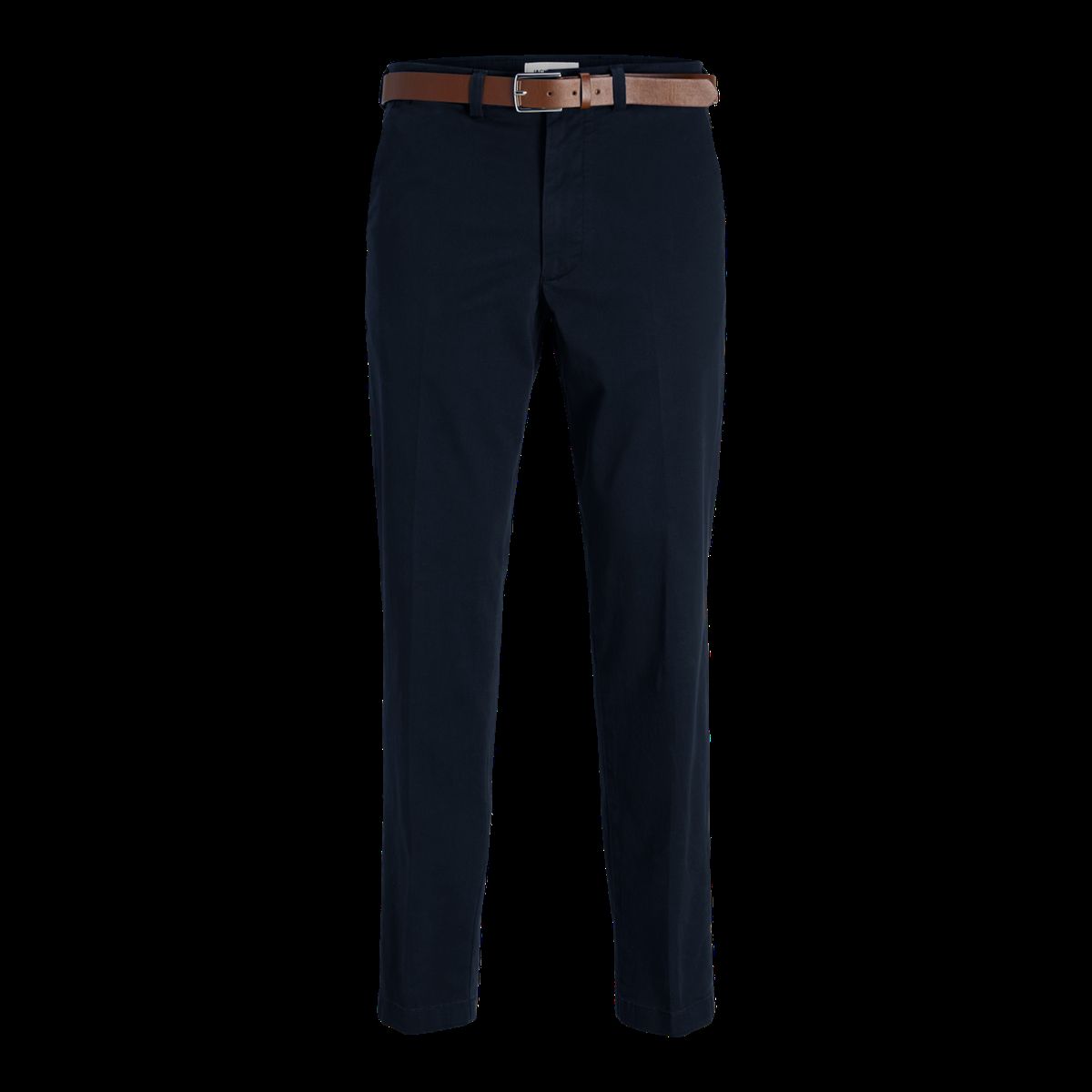 Schmal geschnittene Chinohose mit Gürtel