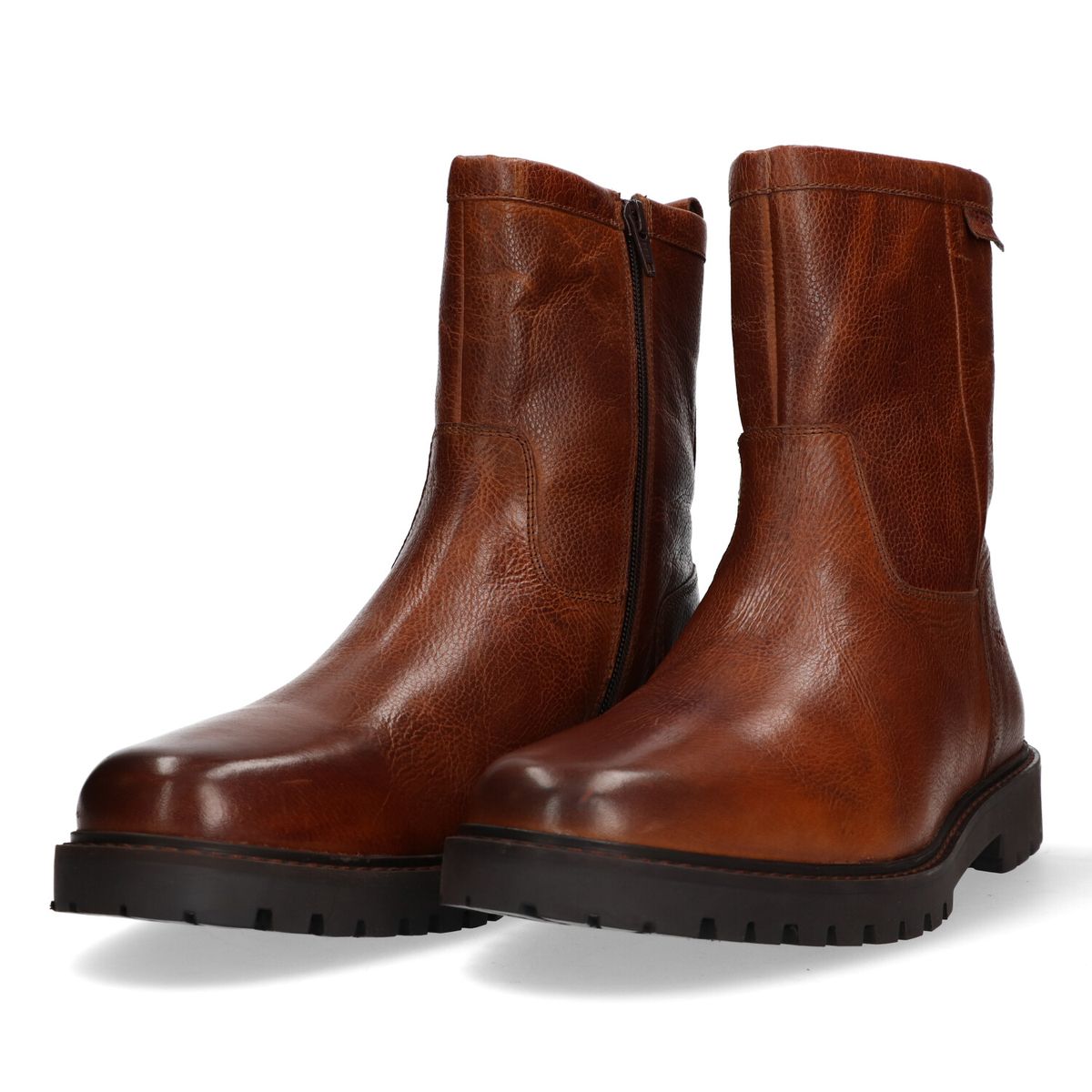 Robuste Leder-Stiefel zum Schlüpfen