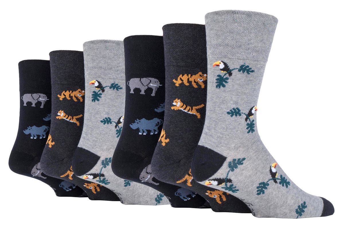 Gentle Grip - 6 Paar nicht elastische Socken für Herren - Born Free